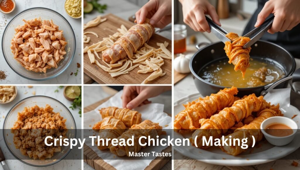 Crispy Thread Chicken ( Making )