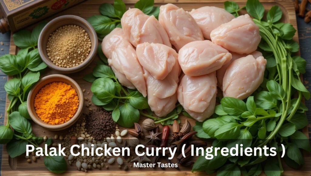 Palak Chicken Curry ( Ingredients )