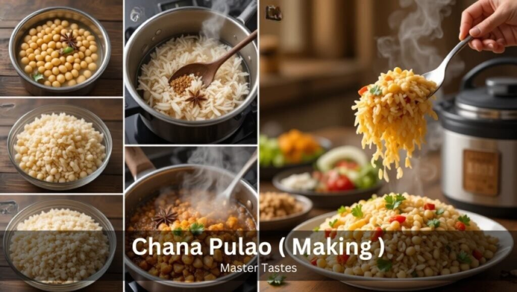 Chana Pulao ( Making )