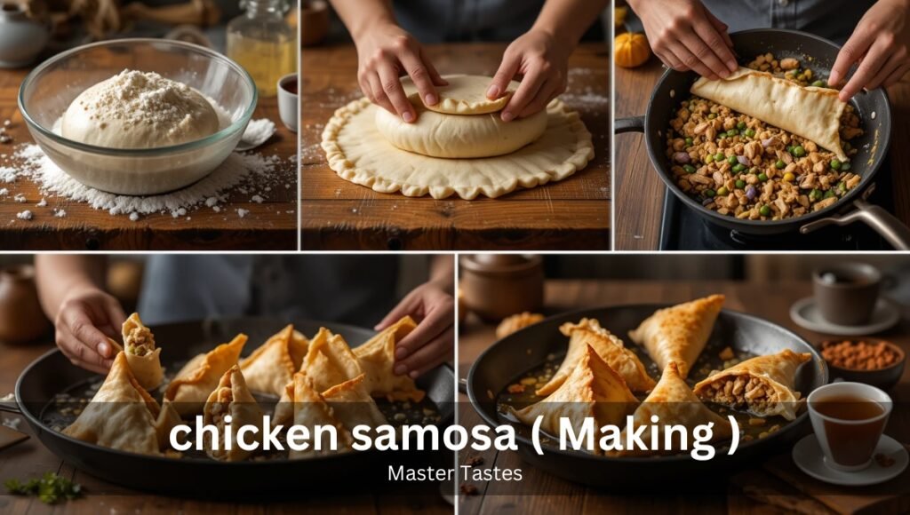 chicken samosa ( Making )