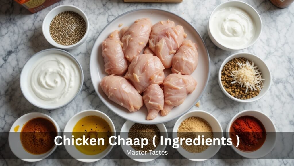 Chicken Chaap ( Ingredients )
