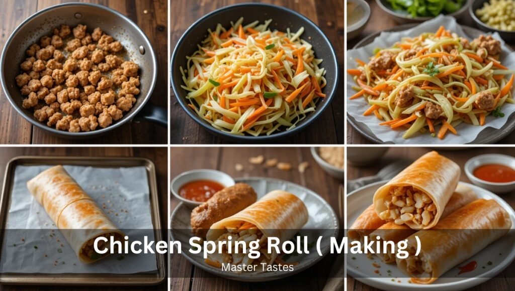Chicken Spring Roll ( Making )