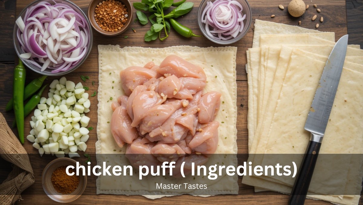 Homemade Chicken Puff | Buttery Flaky Snack Recipe