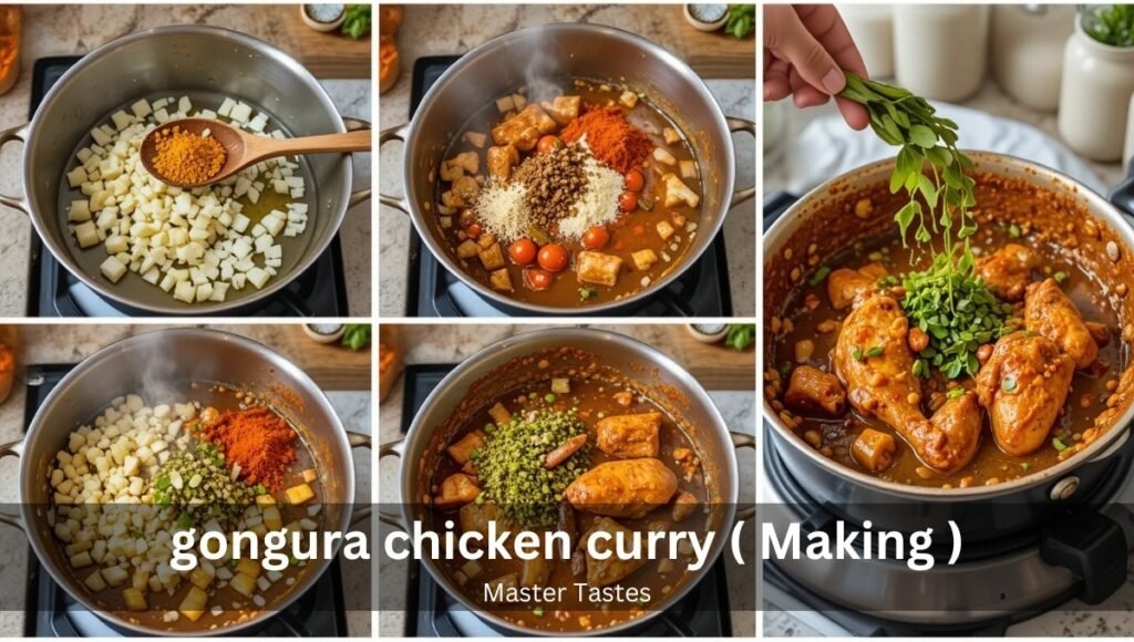 gongura chicken curry ( Making )