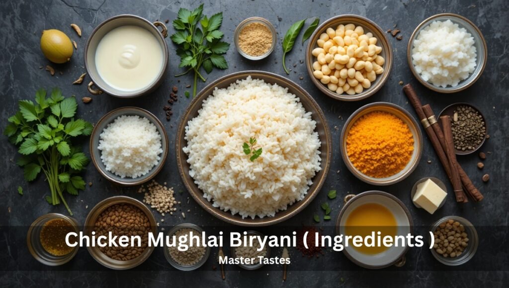 Chicken Mughlai Biryani ( Ingredients )