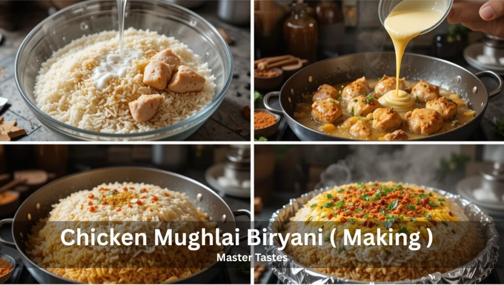 Chicken Mughlai Biryani ( Making )