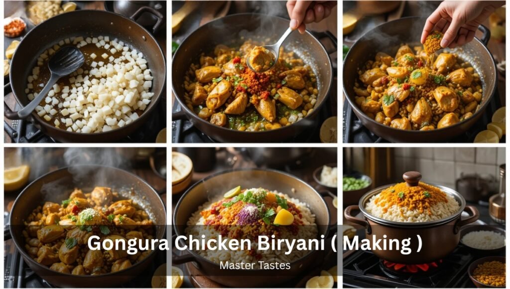 Gongura Chicken Biryani ( Making )