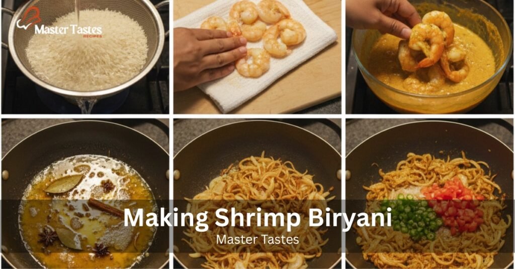 Making Shrimp Biryani