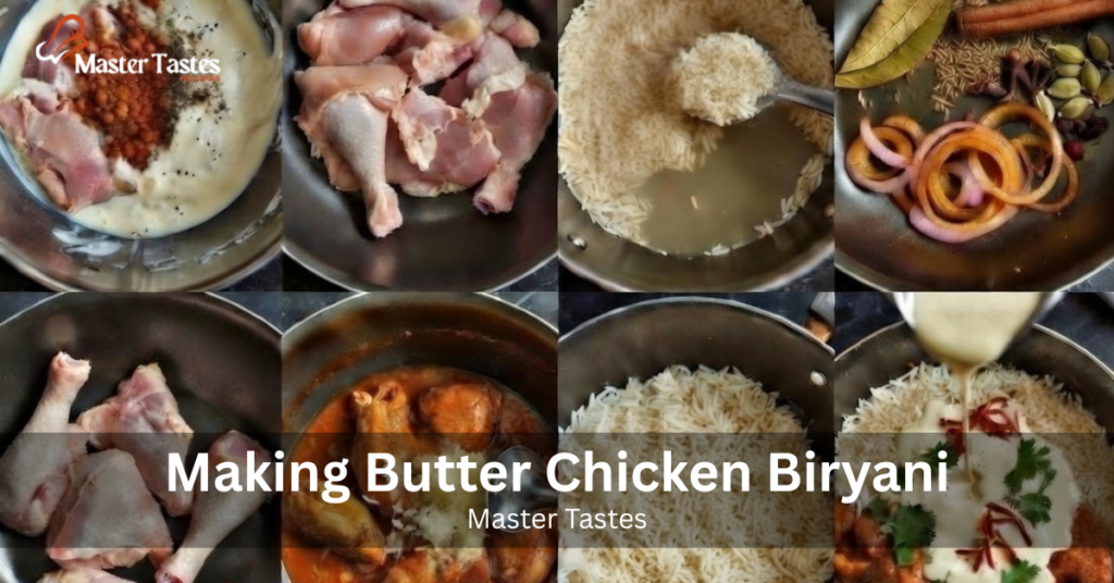 Making Butter Chicken Biryani by Mastertastes
