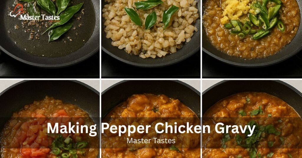 Making Pepper Chicken Gravy by Mastertastes