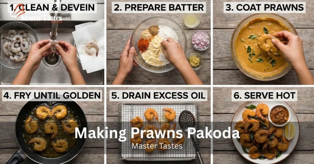 Making Prawns Pakoda by Mastertastes