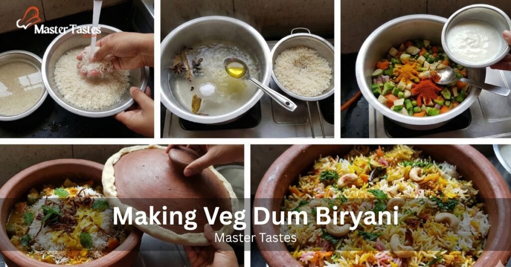 Making Veg Dum Biryani by mastertastes